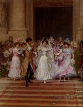 フレデリック・ヘンドリック・ケンメラー Painting - 聖ロック教会の結婚式 パリの女性たち ケンメラー フレデリック・ヘンドリック